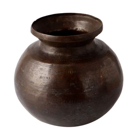 Indian Brass water jug with incised calligraphy