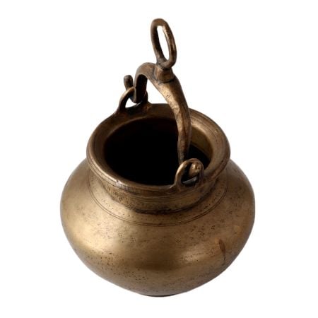 Brass Hand Craved Hanging Lota Or Pot
