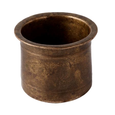 Brass Puja Panch patra Cup In Antique Finish