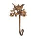 Brass Bird Sitting On Branch Hook