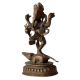 Brass Statue Of Lord Ganesha Standing On A Mooshak