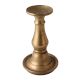 Golden Brass Pillar Candle Holder