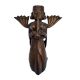 Brass Female Goddess With Trumpet Figurine