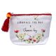 Embrace the Day And Choose Joy Natural Beige Zip Pouch
