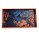 Blue Vintage Falling Leaves Serving Tray