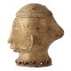 Rustic Brass Tribal Head Statue