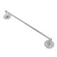 Silver Brass Towel Rail Bathroom Single Towel Bar