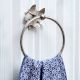 Brass Silver Butterfly Towel Ring