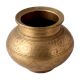 Etched Holy Brass Pot For Worship