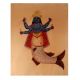 Kalighat Painting of Matsya The Fish Incarnation of Vishnu