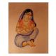Kalighat Painting Of Mother And Child