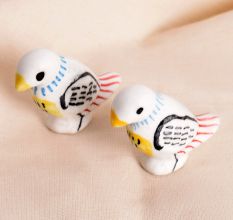 Black Feather Ceramic Bird Knob