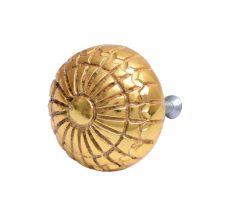 Carved Round Abstract Aluminum Knob