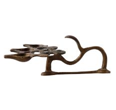 Three Wick Brass Arti lamp with Cobra Handle