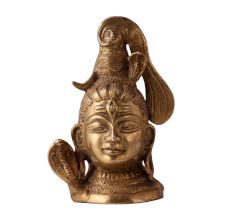 Brass Lord Gangadhara Shiva Head