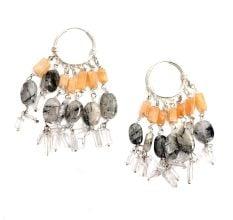 Elegant 92.5 Sterling Silver Cascade Chandelier Earrings
