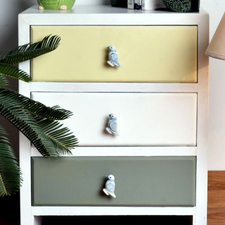 Light Blue Bird Knob