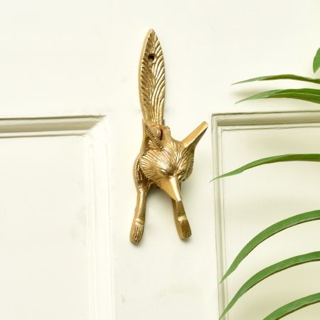 Golden Brass Fox Animal Door Knocker