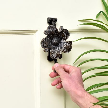 Antique Sunflower Iron Door Knocker