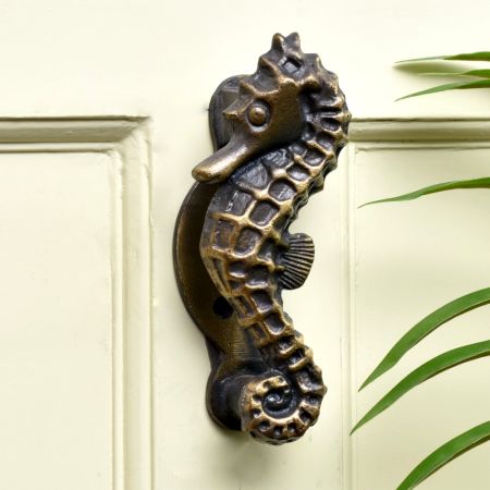 Antique Sea Horse Iron Door Knocker