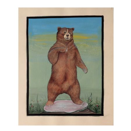 Watercolor PaintingÂ  Of AÂ Grizzly Bear
