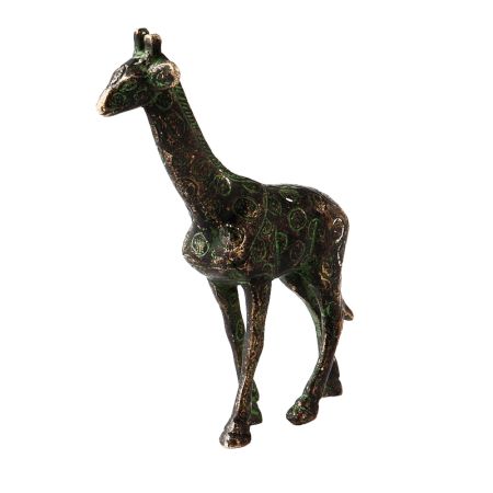 Standing Brass Giraffe Statue