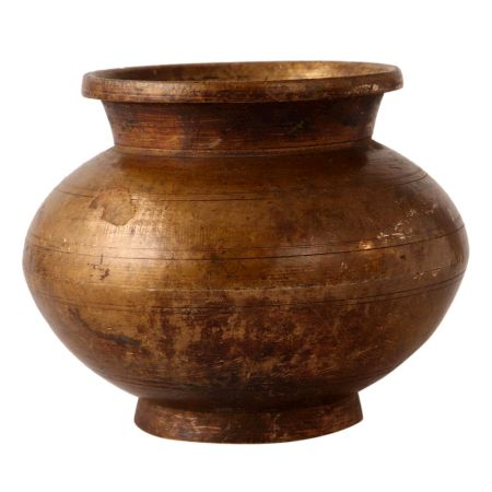 Brass Vintage Holy Water Pot