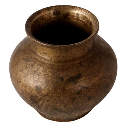 Brass Vintage Used Holy Water Pot