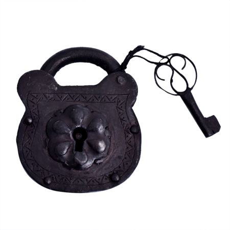 Floral Solid Iron Padlock