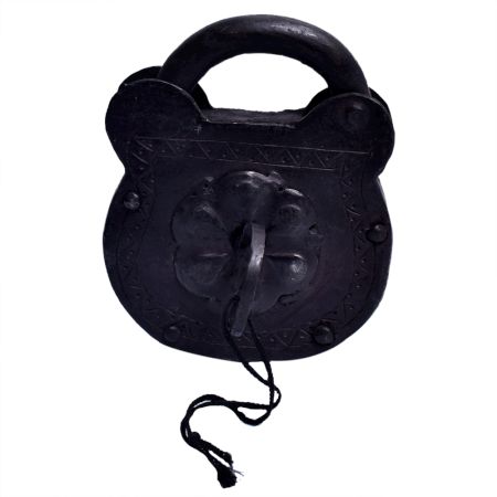 Floral Solid Iron Padlock