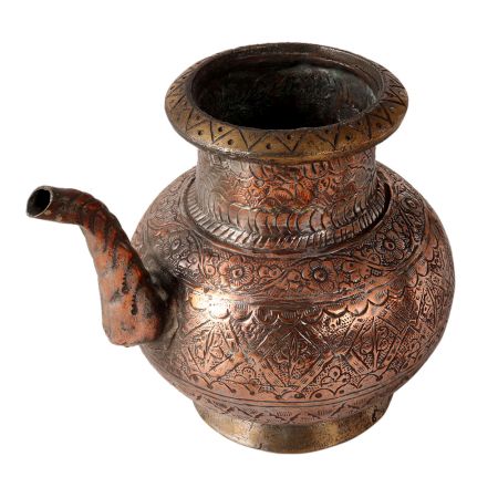 Handmade Holy Water Pot with Islamic Carvings