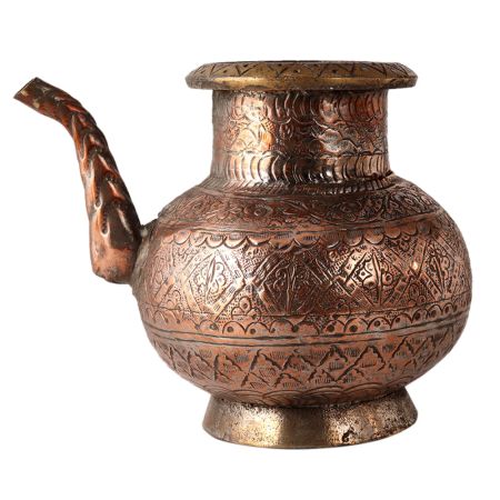 Handmade Holy Water Pot with Islamic Carvings