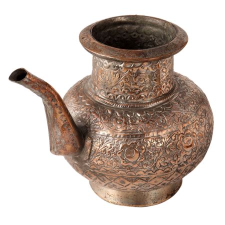 Handmade Holy Water Pot with Floral Motif