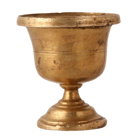 Vintage Plain Bronze Cup with Stand