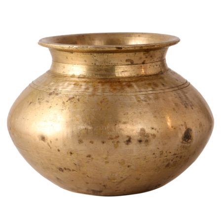 Indian Plain Brass Gangajal Water Pot