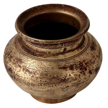 Handmade Brass Water Pot for Home Decor
