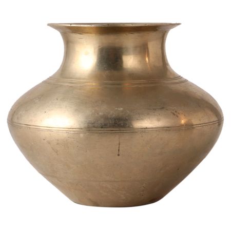 Plain Indian Gangajal Brass Pot