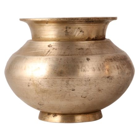 Vintage Used White Metal Alloy Water Pot