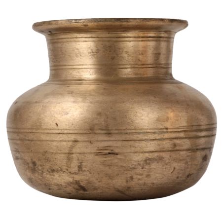 Round Brownish Gangajal Kalash Pot