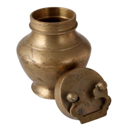 Old Brass Gangajal Lota With Lid