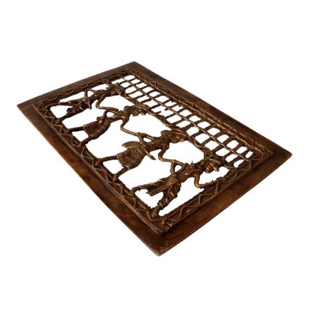 Brass Dhokra Wall Hanging Of Dancer and Musicians