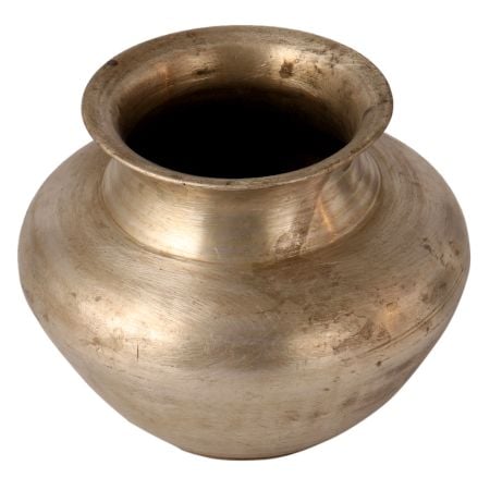 Plain Used White Metal Kalash Water Pot