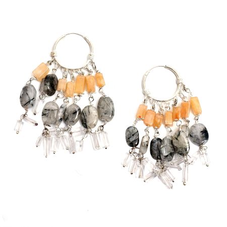 Elegant 92.5 Sterling Silver Cascade Chandelier Earrings