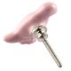 Solid Pink Ceramic Bird Cabinet Knob