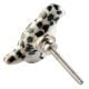 Black Dotted Ceramic Bird Knob