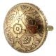 Brass Floral Pattern Dresser Knob