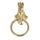Handmade Golden Brass Towel Ring With Horse Head