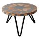 Wood and Resin Flower Cake Stand With Iron Legs