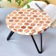 Honeycomb Wood And Resin Cake Stand With Iron Legs