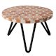 Honeycomb Wood And Resin Cake Stand With Iron Legs
